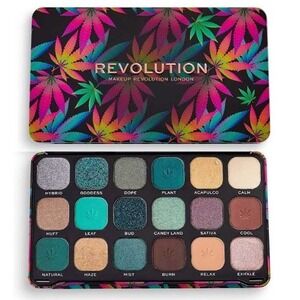 Makeup Revolution Chilled Forever Dynamic 18 Eyeshadow Palette Hemp Seed Oil New